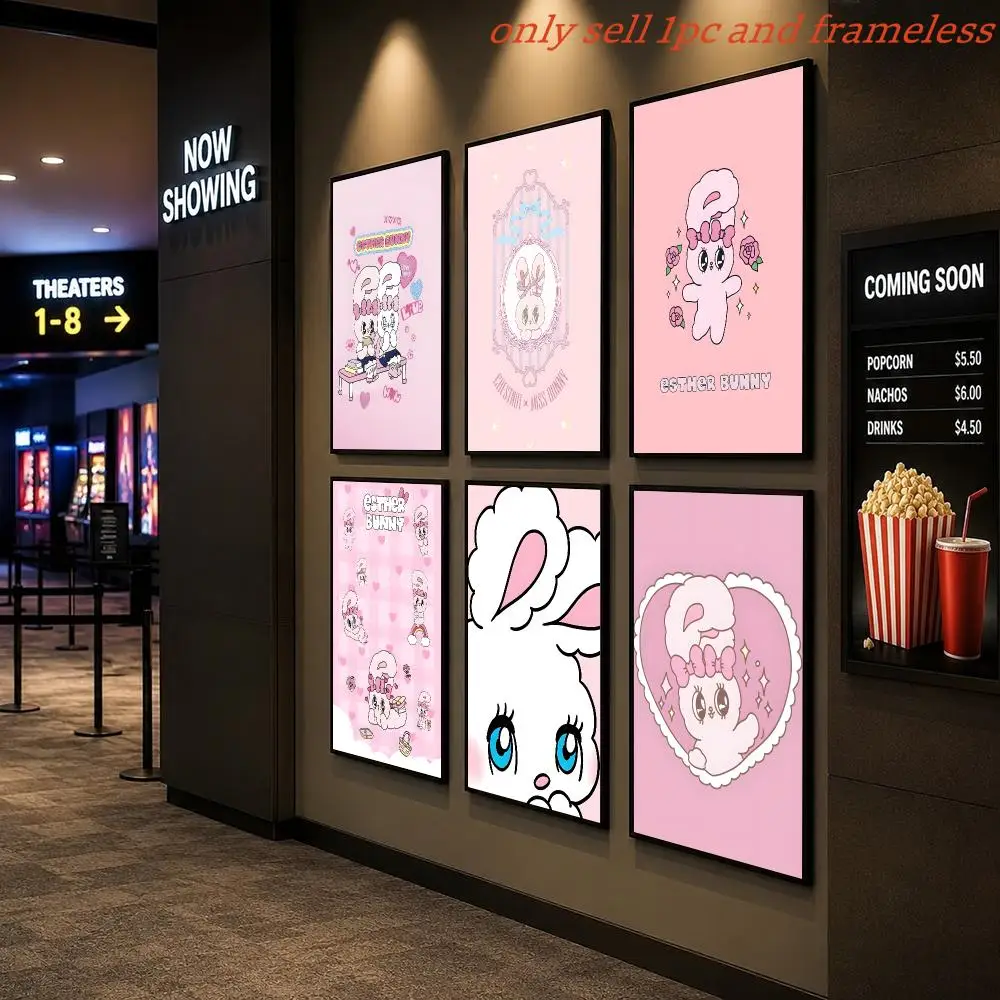 Hot Cute Game E-Esther Bunny Pop Girl Poster Poster Painting Wall Art Pictures Living Room Home Decor