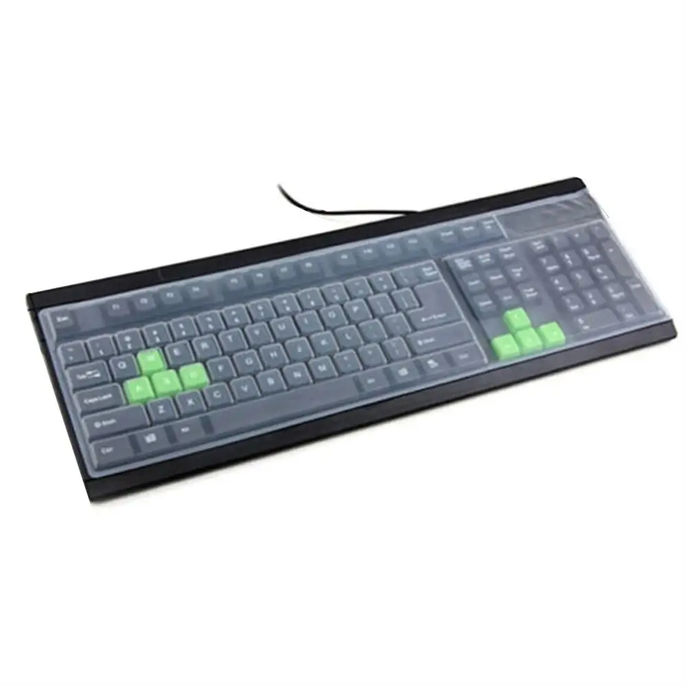 1Pcs Universal Waterproof Silicone Desktop Computer Keyboard Cover Clear Skin Protector Film Shell Dust-Proof Protective Film image 3