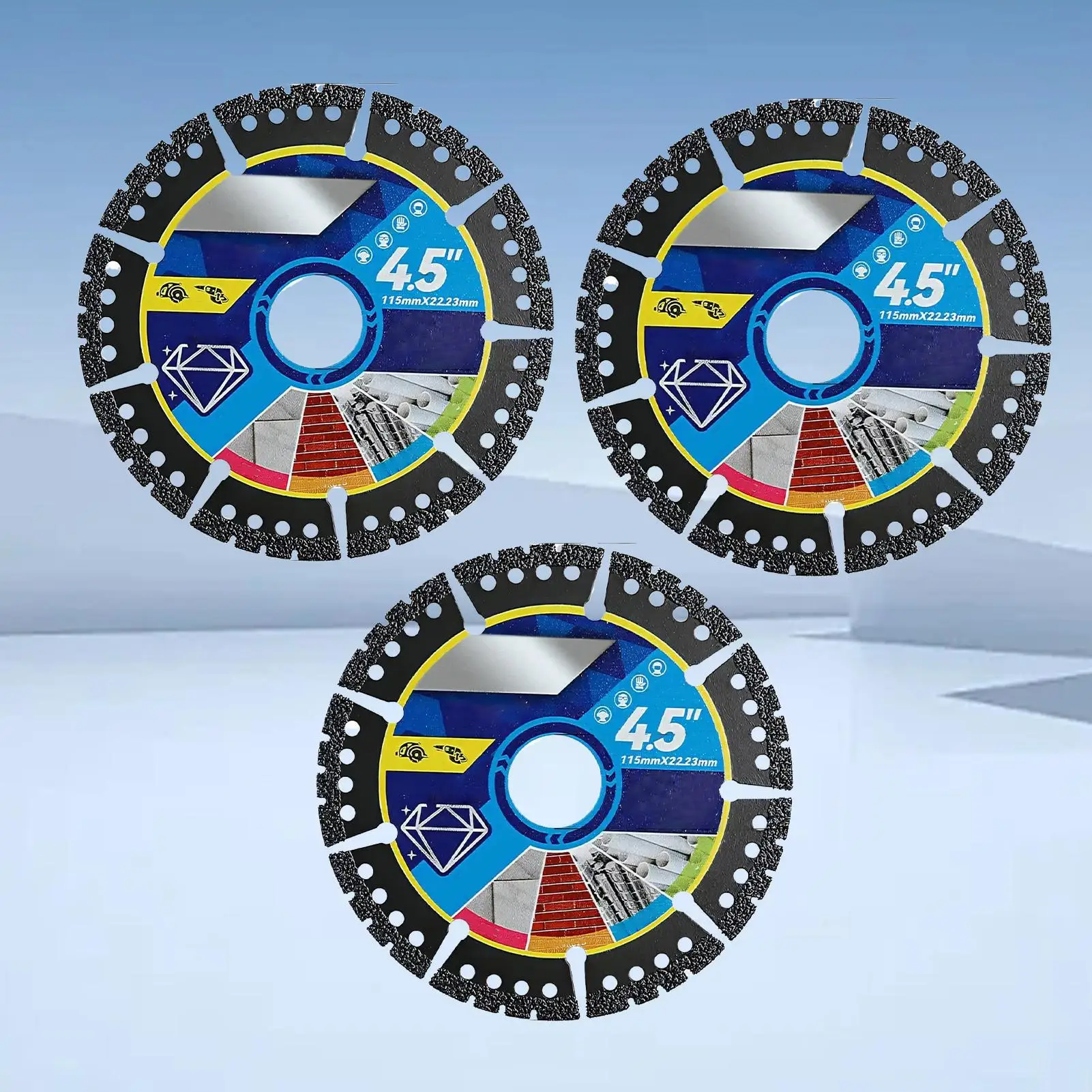 

4.5 Inch Multi-Purpose Saw Cutting Disc for Angle Grinder, Heavy Duty Diamond Blade for Cutting Tile, Concrete, Steel, Marble