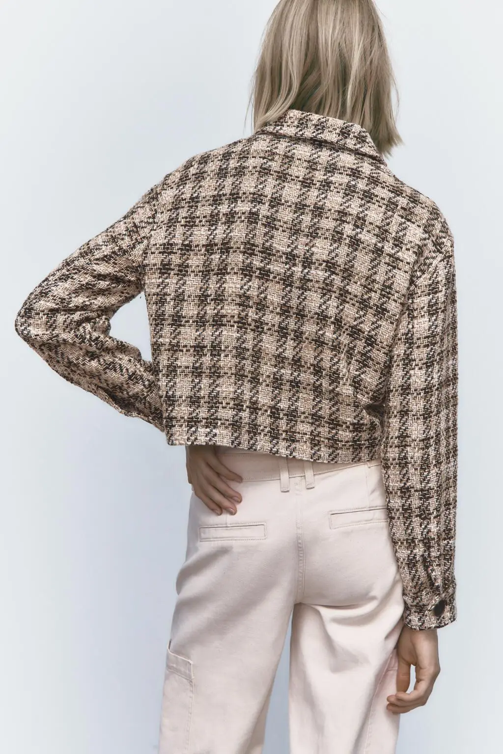 

Осень 2023, женская свободная текстура ort irt Jaet с застежкой на пуговицы, длинный све, клетчатый узор, универсальный цельный костюм