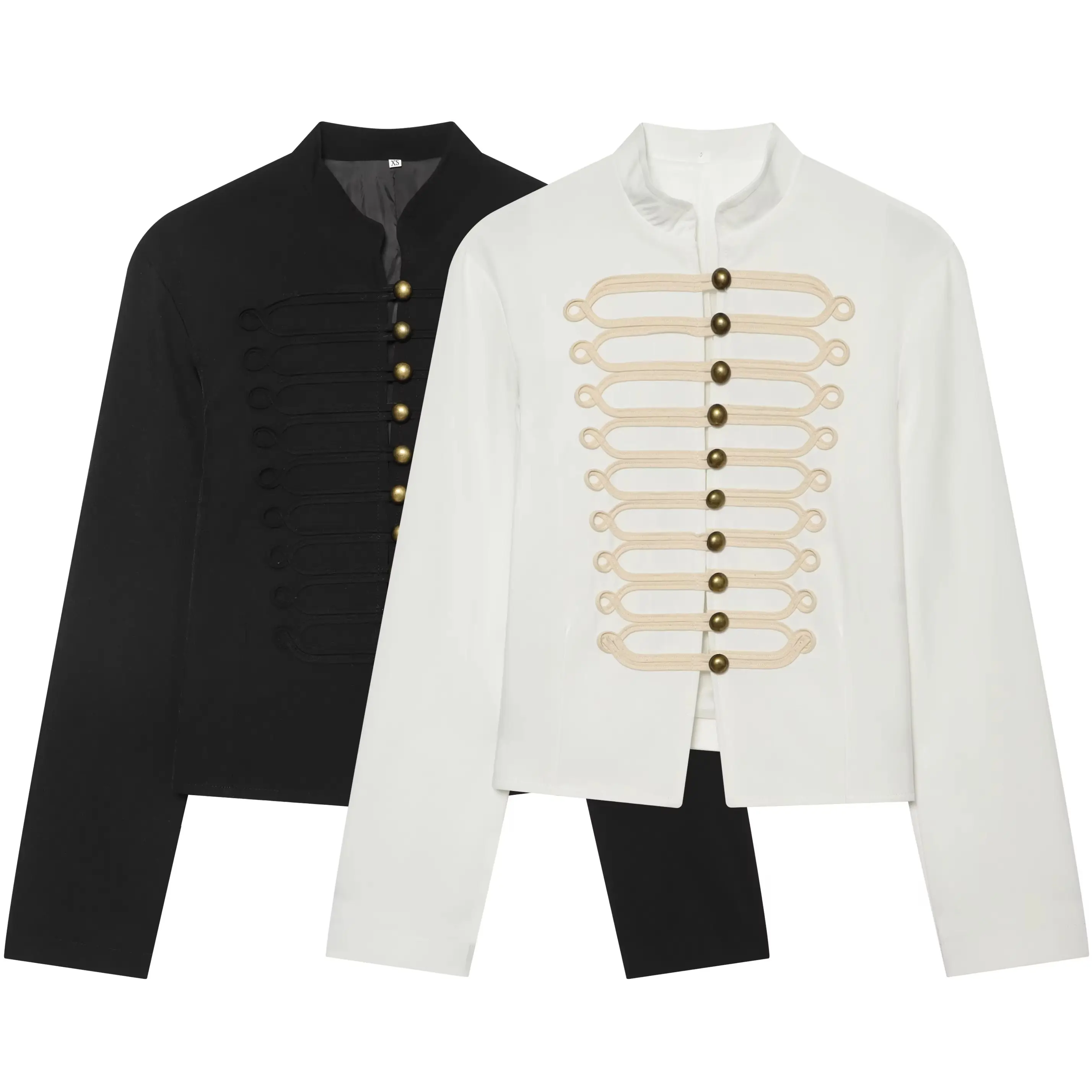 2026 Autumn Women's Elegant Knotted Decoration Gold Buttons Jackets Blazers Lady Vintage Retro Slim Fit Streetwear Short Coats