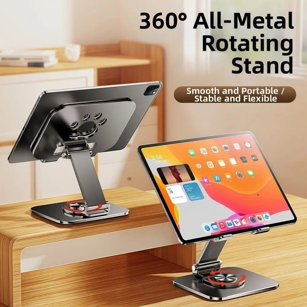 Foldable Cat Claws Tablet Holder Rotatable Hollowed-out Alloy Tablet Stand 360° Rotation Heat Dissipation Phone Stand