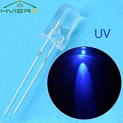 Ampoules rondes à LED violettes, lumière vive, eau claire, coordinateur électronique, diode électroluminescente, lampes à ampoule, 3V, 20MA, F5, 5mm, 100 pièces