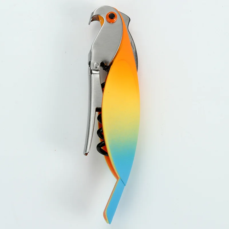 Parrot Wine Opener Corkscrew Take Out Corks for Wine Uncover Custom Name Knife Pocket Knives Puller Tweezers Wholesale Drop Ship