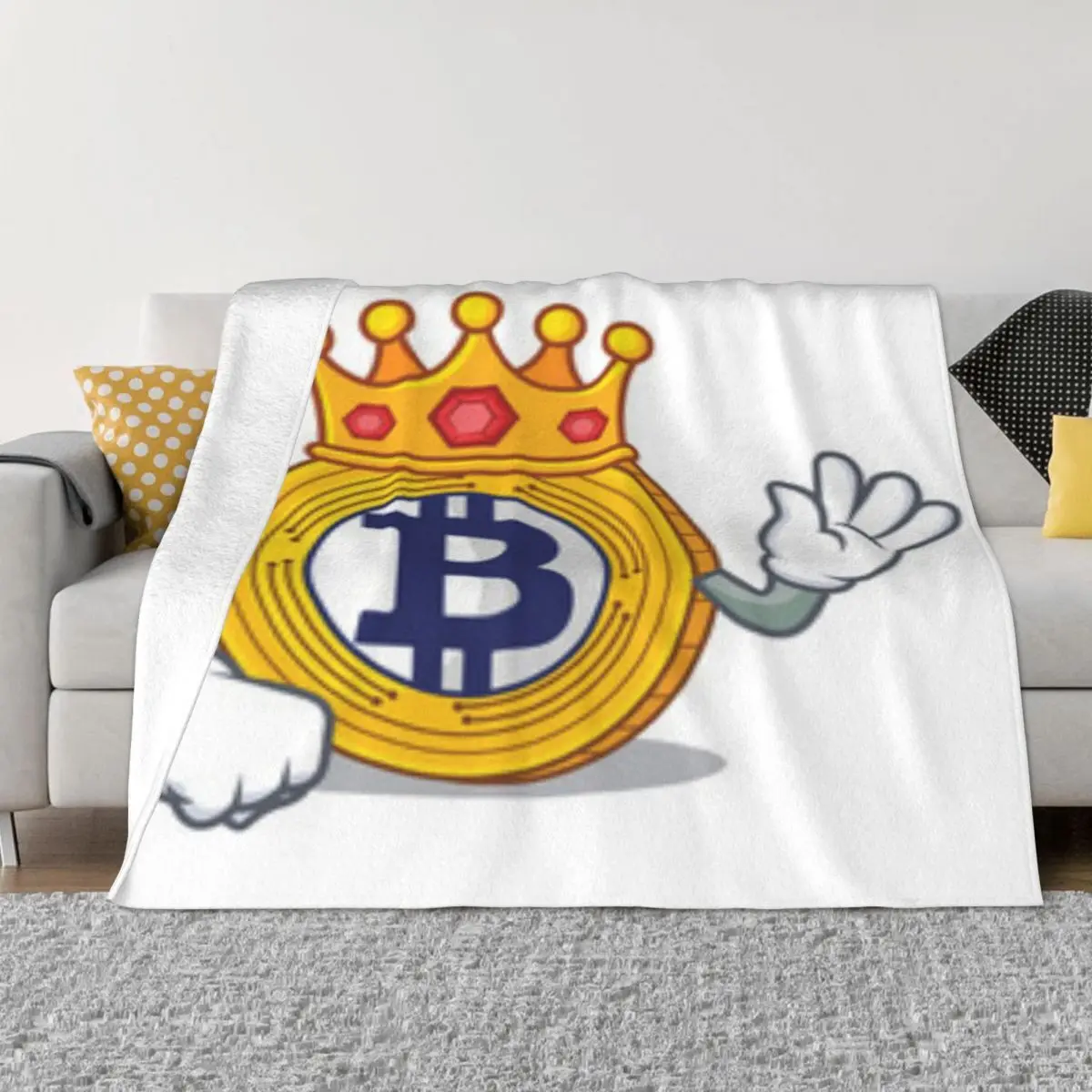 Bitcoin King 251 Anime Bed Blankets Blankets & Throws Throw Blanket