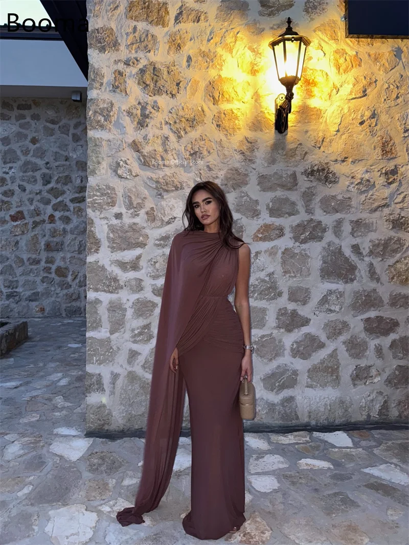 Booma sexy sereia com decote em v sem mangas plissado vestidos de noite formais vestidos de festa para mulheres longo vestido de baile personalizar 2025