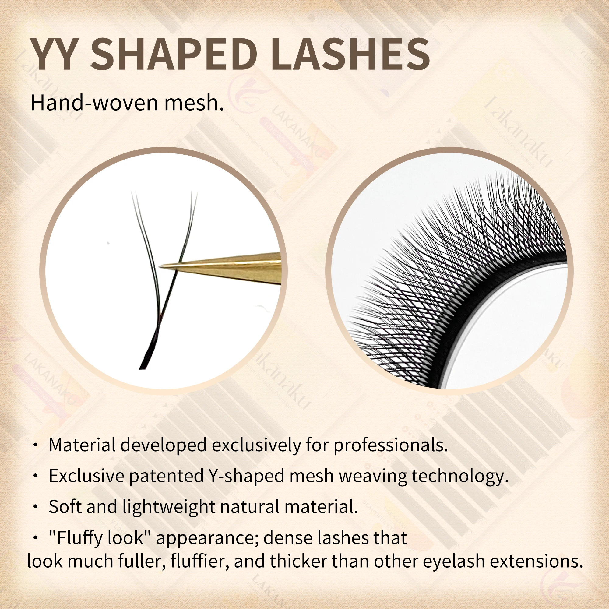 LAKANAKU YY/3D/4D/5D/6D/7D W Clover Wimpernverlängerung Cilios Extensiones De Pestañas Vorgefertigte Fächerwimpern Volumenverlängerung – Detail 5