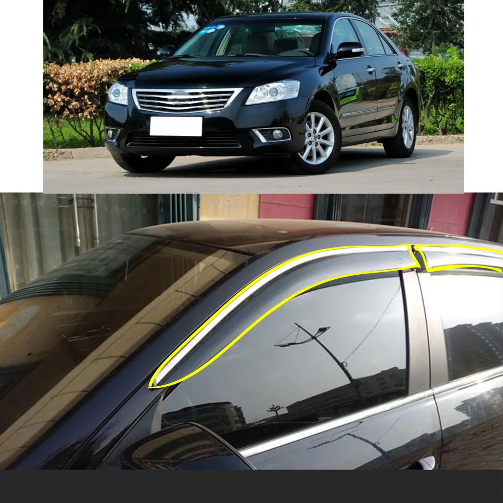 

Car Body Styling Sticker Plastic Window Glass Wind Visor Rain/Sun Guard Vent For TOYOTA Camry 6th 2006 2007 2008 2009 2010 2011