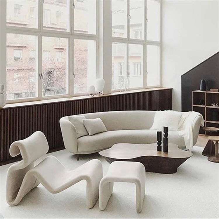 Nordic designer sofa chair creative S-shaped single abstract bending art leisure chair lazy recliner ins wind