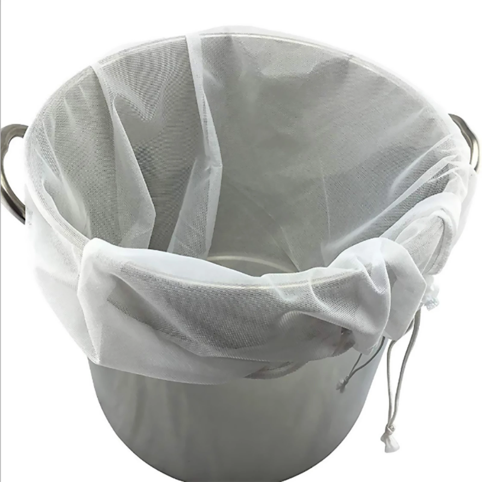 Reusable Extra Large Drawstring Filter Mesh Cloth Bag For for Beer Fruit Cider Apple Grape Straining Brewing