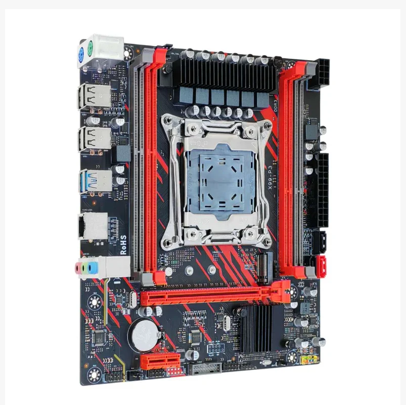 X99-Motherboard-Paket, X99 - P3 V5.23 DDR3 + E5 2666V3 CPU-Paket, 2011-Pin-Chipsatz, unterstützt bis zu 128 GB Speicher.