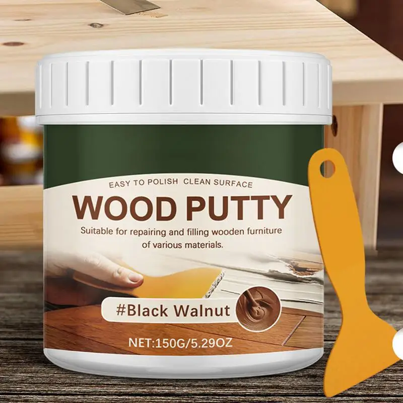 Stainless Wood Crack Putty Filler, Kit de reparação de móveis, Retocar para reparar arranhões, 150g