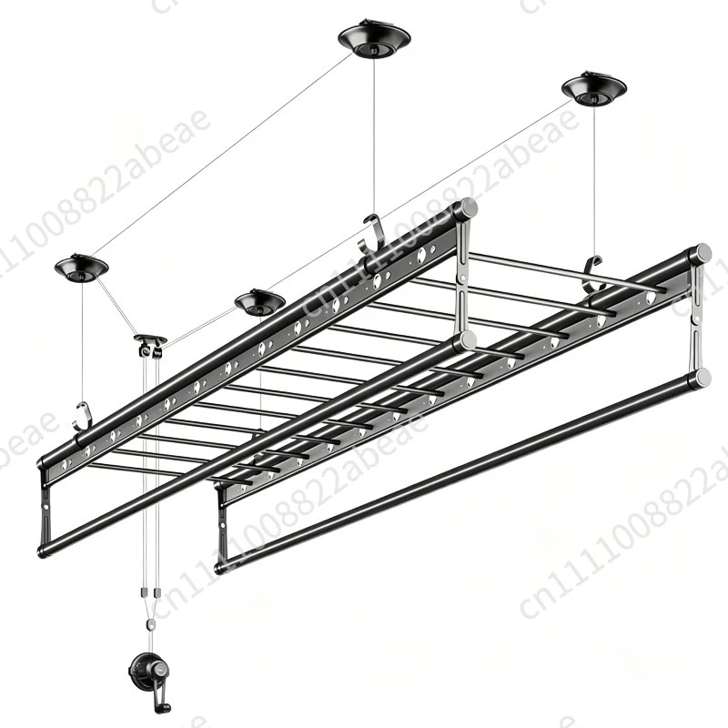 Hand crank  rack Balcony lifting drying rod Household   rod Manual top loading rack Cold clothes hand crank ty