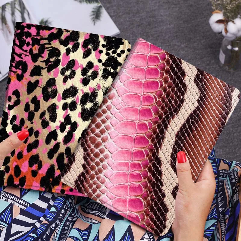 

Pink Snake Skin Pattern Gift Tablet Case For Huawei Honor MatePad MediaPad Air 5 6 7 11 V6 V7 V8 V9 X9 X8 T10 T10s C5e T5