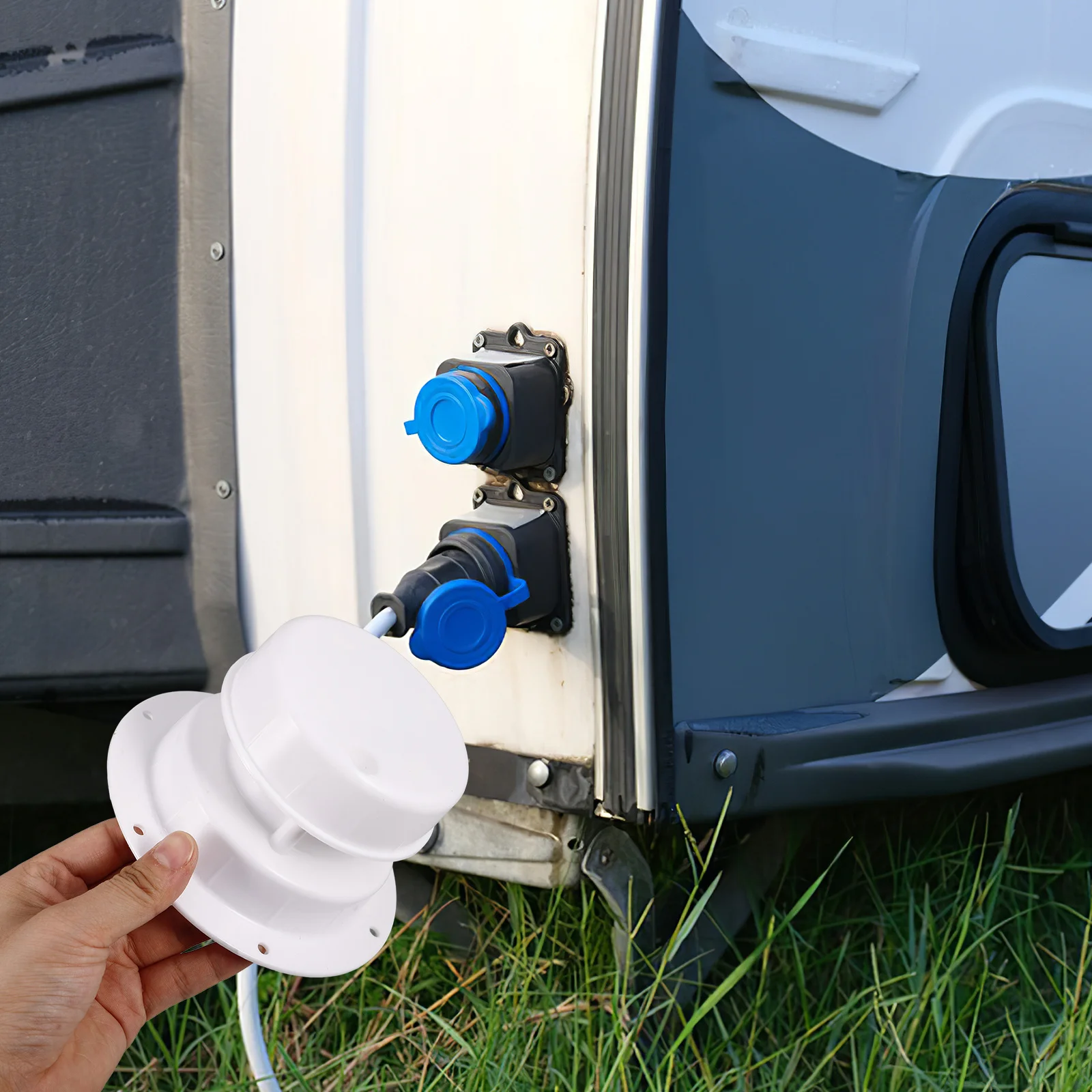 

Rv Roof Vent Cover Kit Plastic Camper Trailer Ventilation Cap For Smell Prevention Durable Plumbing Air Vent Flange