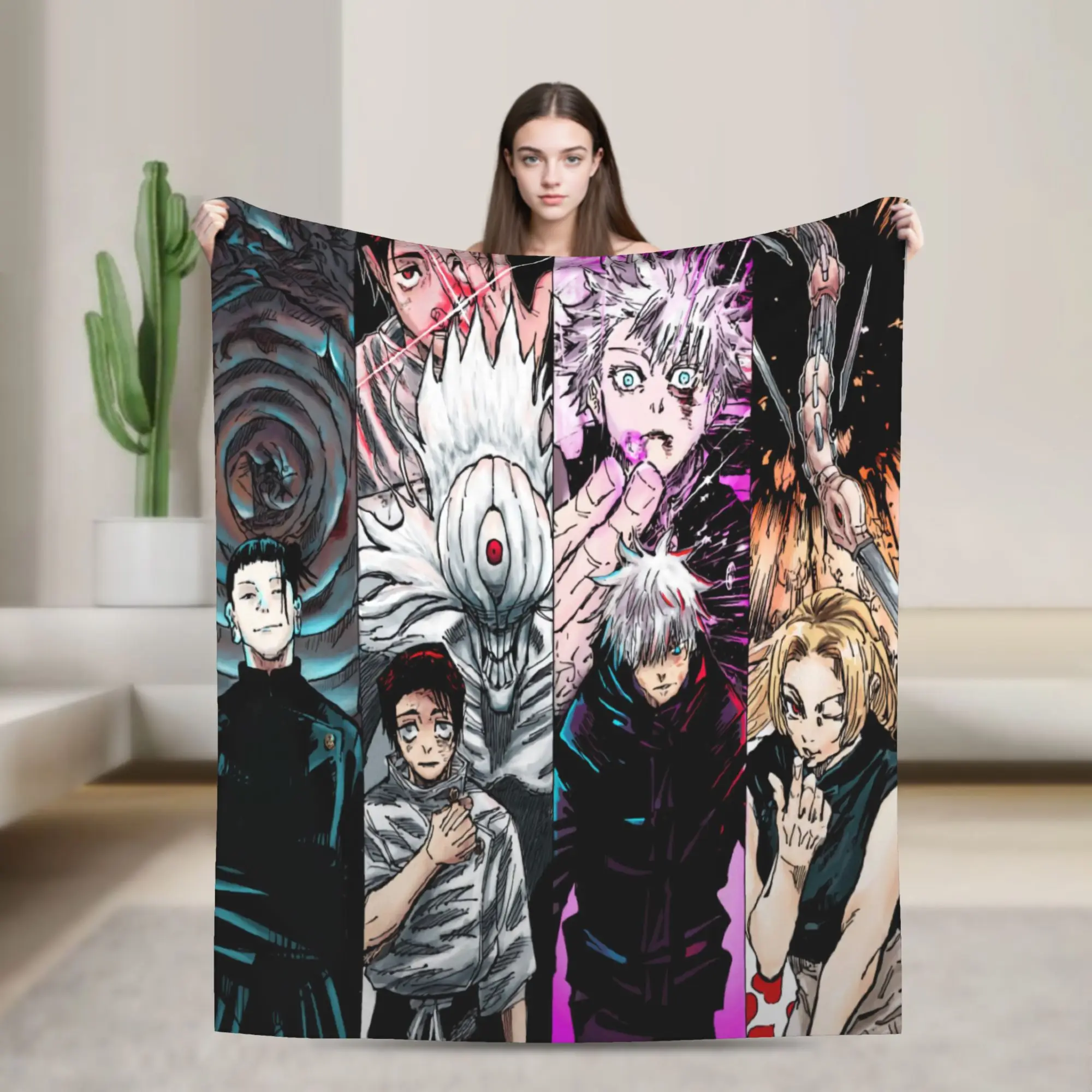 Special Grades Jujutsu Kaisen Plush Blankets Girls Boys  Flannel Throw Blanket For Couch Chair Soft Warm Quality Bedspread Gift