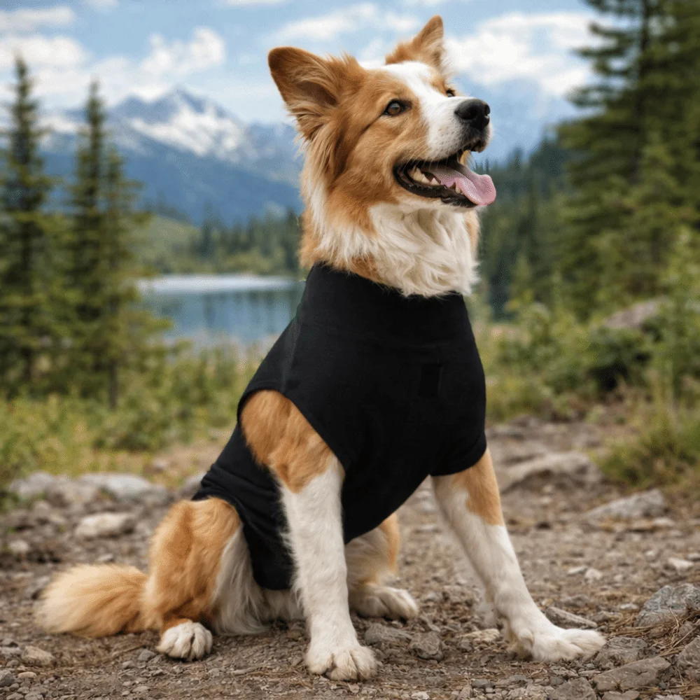 

Adjustable Pet Physiological Clothing Stretchy Reusable Dog Recovery Suit Sweat Absorption Soft Four-legged Dog Clothes