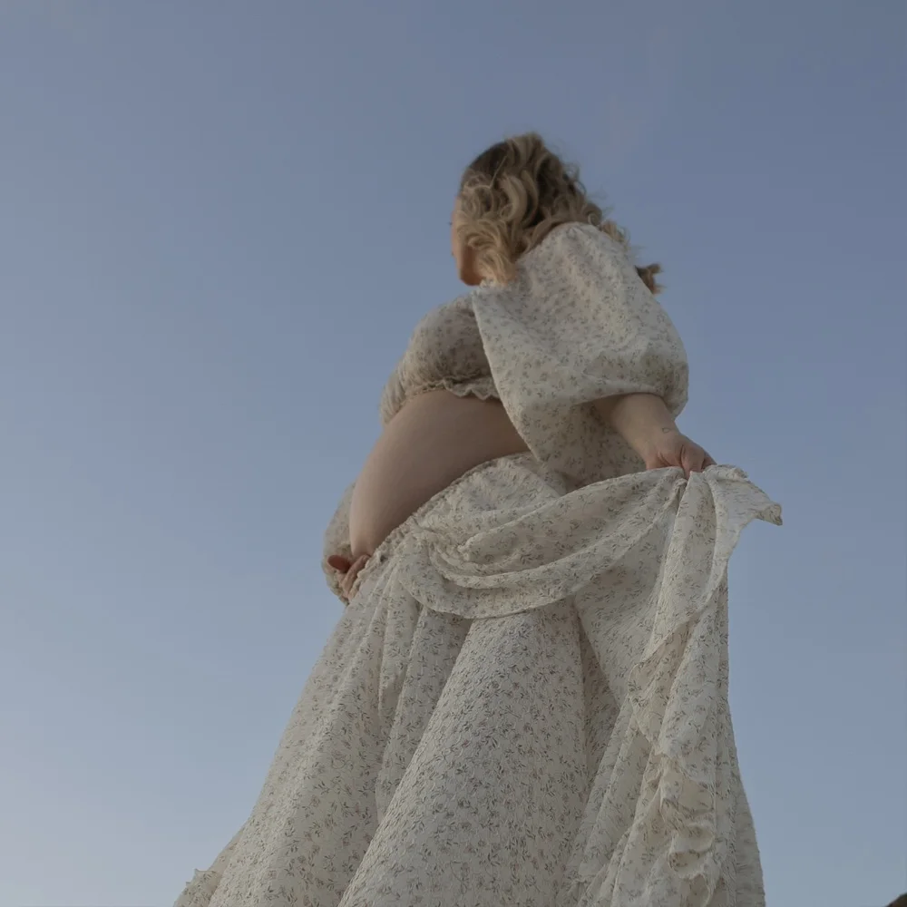 Dwuczęściowy zestaw ciążowy z szyfonu w kwiaty, sukienka w stylu boho do sesji zdjęciowych, sukienka ciążowa do sesji zdjęciowych dla kobiet.