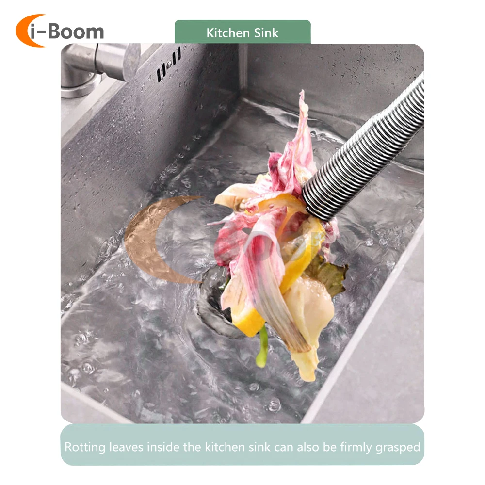 60/90/200cm Sewer Pipe Unblocker Snake Spring Pipe Folder Bathroom Hair Sewer Sink Cleaning Tool Kitchen Accessories