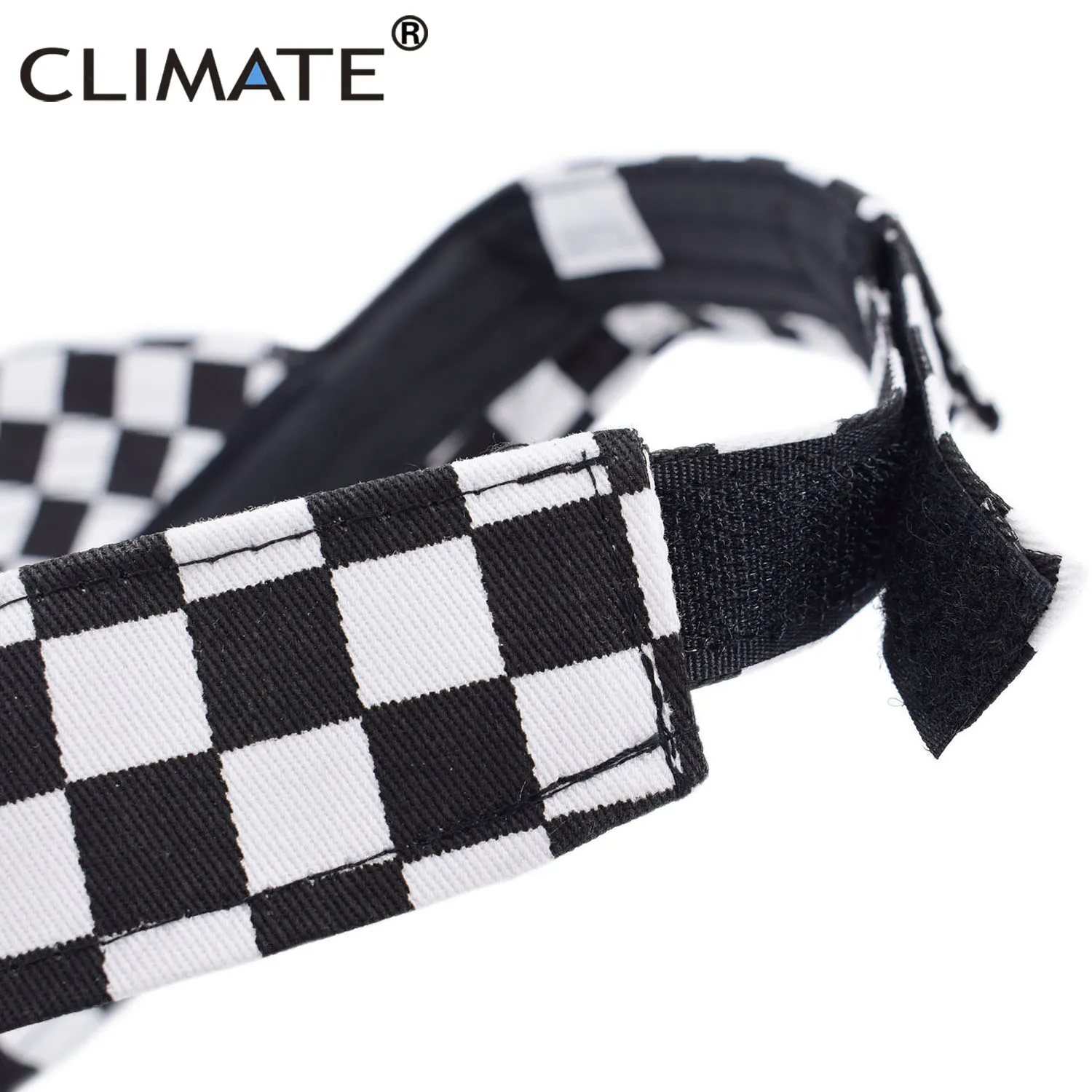 CLIMATE Black White Checks Sun Visor Hat Fashion Chessboard Checkerboard Summer Cap Cool Sun Hat Visors Man Woman Outdoor Caps