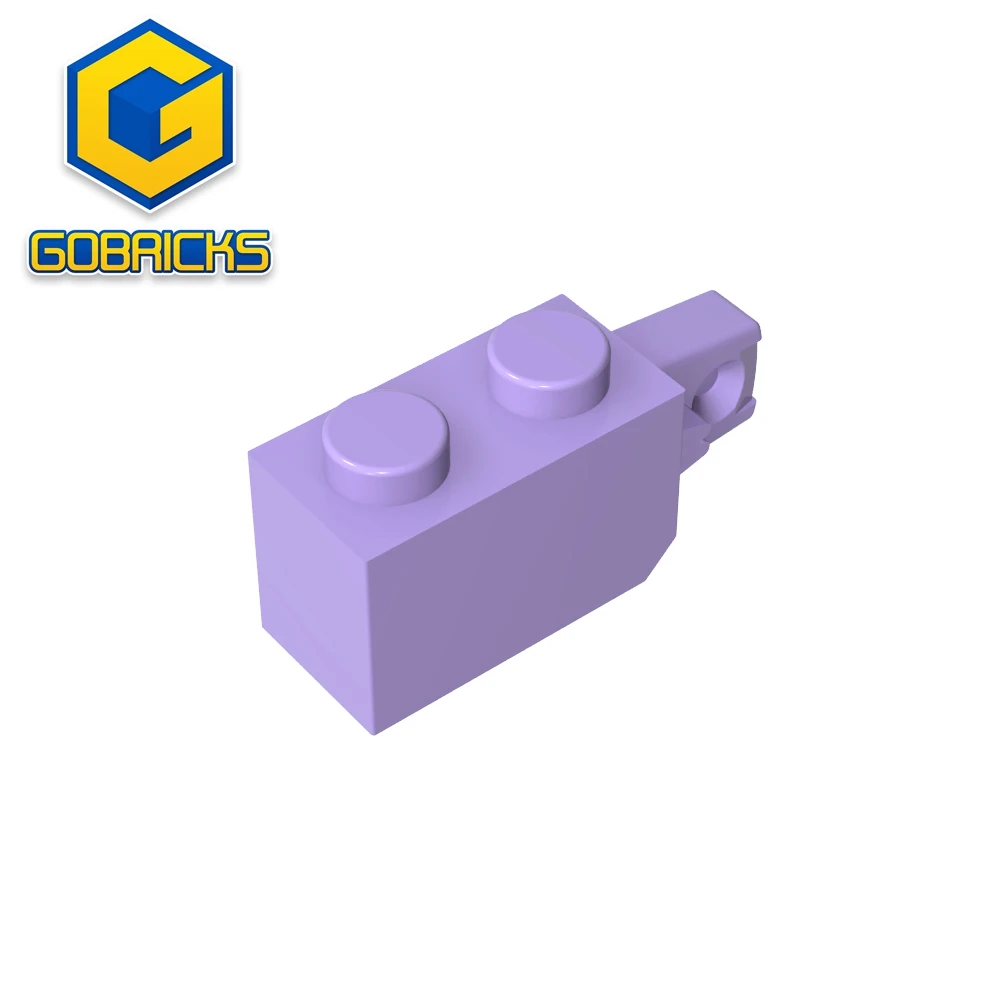 

Gobricks GDS-826 Шарнирный кирпич 1 x 2, запирающийся с вертикальным концом на 1 палец, совместимый с LEGO 51478 деталей детского DIY