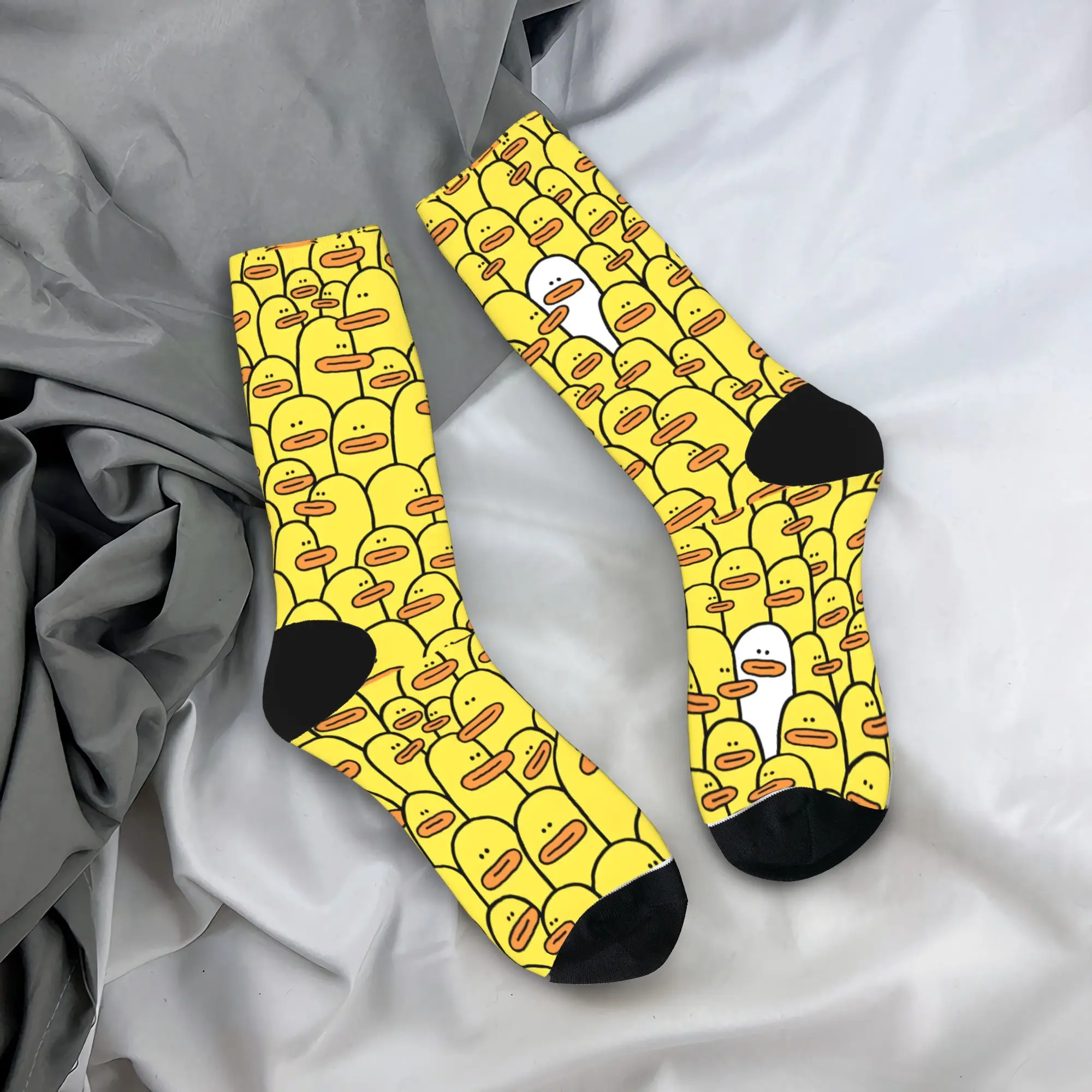 

A Bunch Of Ducks That Are Standing In The Middle Socks Stockings Autumn Anti Skid Unisex Men Socks Design Outdoor Sports Socks