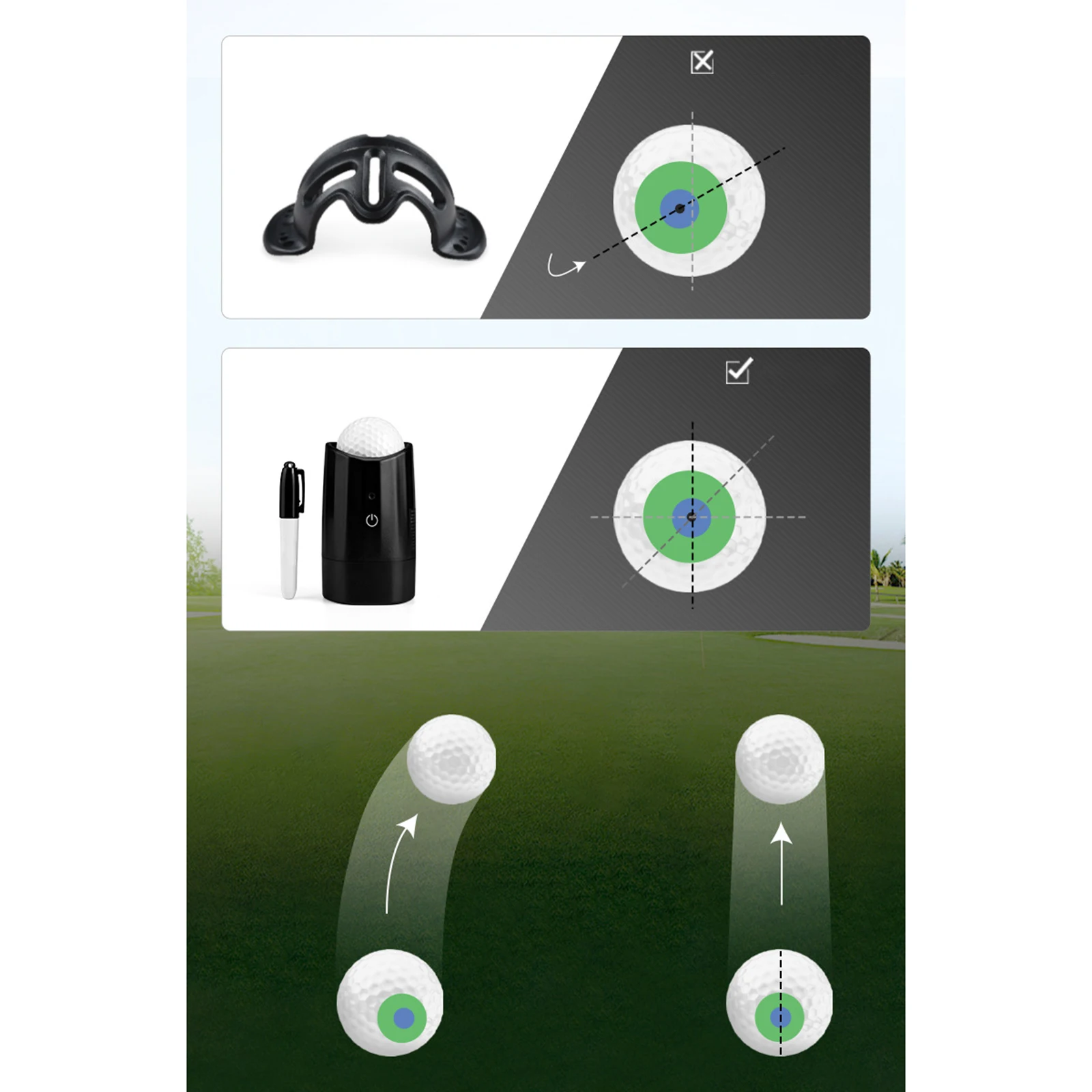 Golf Ball Liner Drawing Ball Finds Center Ball Marker Durable Multi Template Drawing Multifuctional Draw The Ball Clip Electric