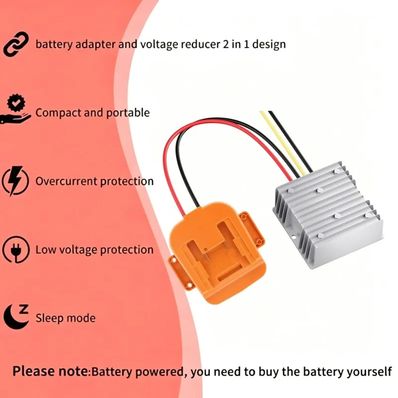 Step-Down Converter For Battery Power Wheel 12V 120V-240W 20A Inverter Buck Converter Battery Adapter