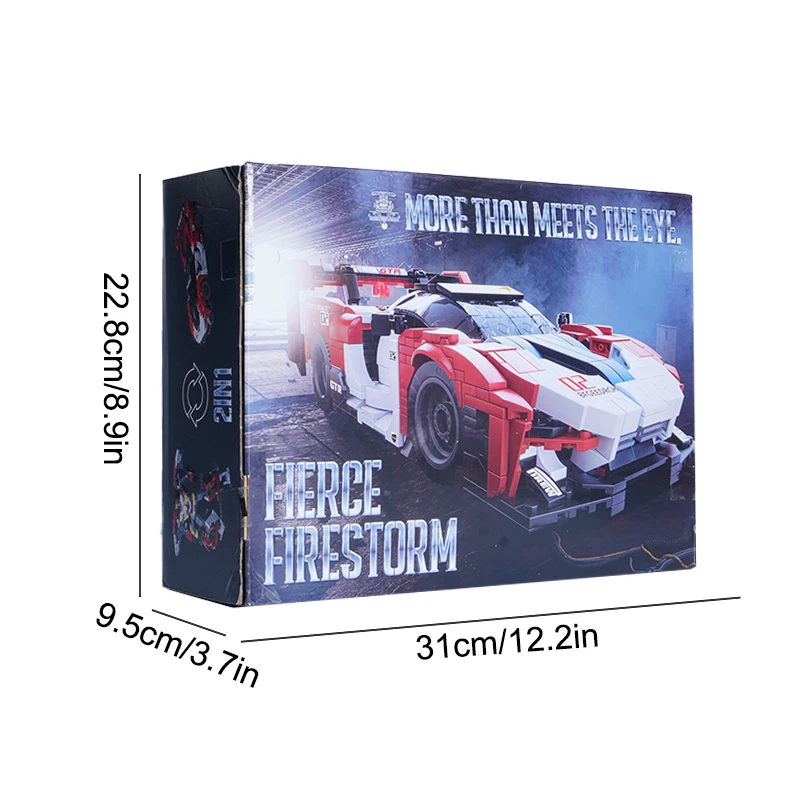 Nuovo robot giocattolo auto che trasforma blocchi di costruzione ornamenti regali per ragazzi assemblaggio creativo modello di auto robot fantastico regali di festa di Natale