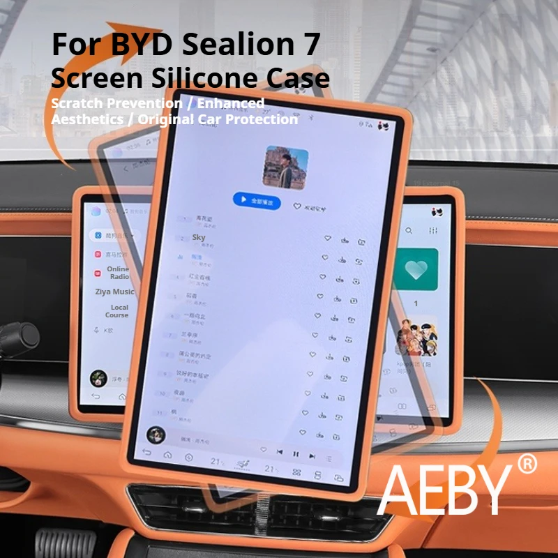 

AEBY для BYD Sealion 7 2024, HD прозрачная защитная крышка для экрана, гибкая силиконовая пленка с защитой от царапин, защитная пленка для сенсорного ЖК-экрана