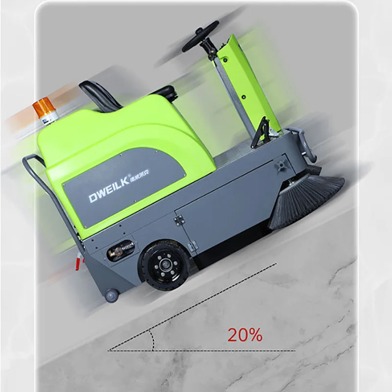 Commercial Mechanical Vacuum Electric Battery Type Street Washer And Sweeper Floor Scraper Road Dust Sweeping Machine