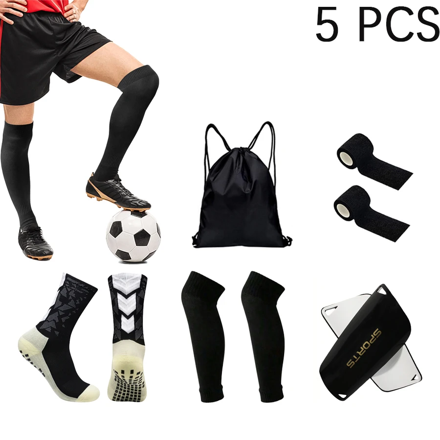 

Комплект из 5 предметов для мужчин и женщин, нескользящие спортивные носки, футбольные носки, удобные носки под давлением, сумка для мяча, спортивная рамка на открытом воздухе