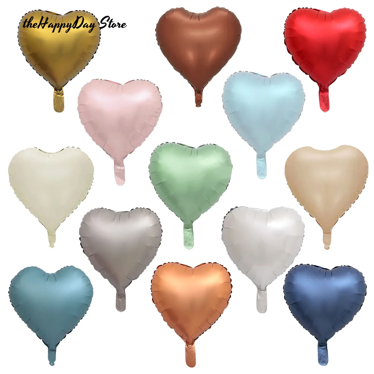 10/5/3Pcs Cream Heart Foil Balloons 18inch Multi Pink Beige Heart Helium Balloons for Wedding Birthday Party Decorations Globos