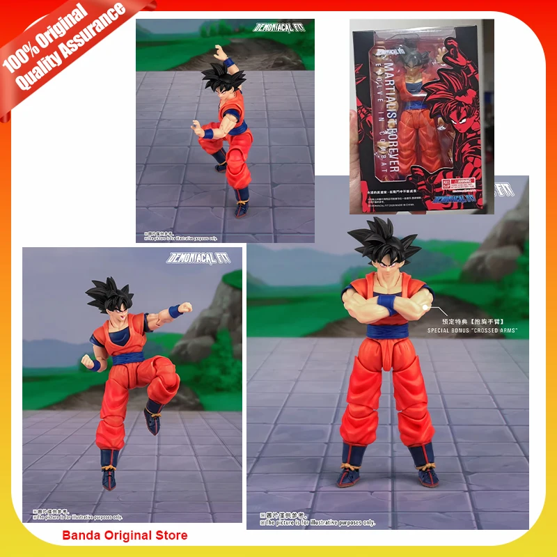 100% en stock, boîte d'origine, Demoniacal Fit Dragon Ball Martialist Forever Evolve in Combat Shf 1/12 Goku Action Figure Statue Toy