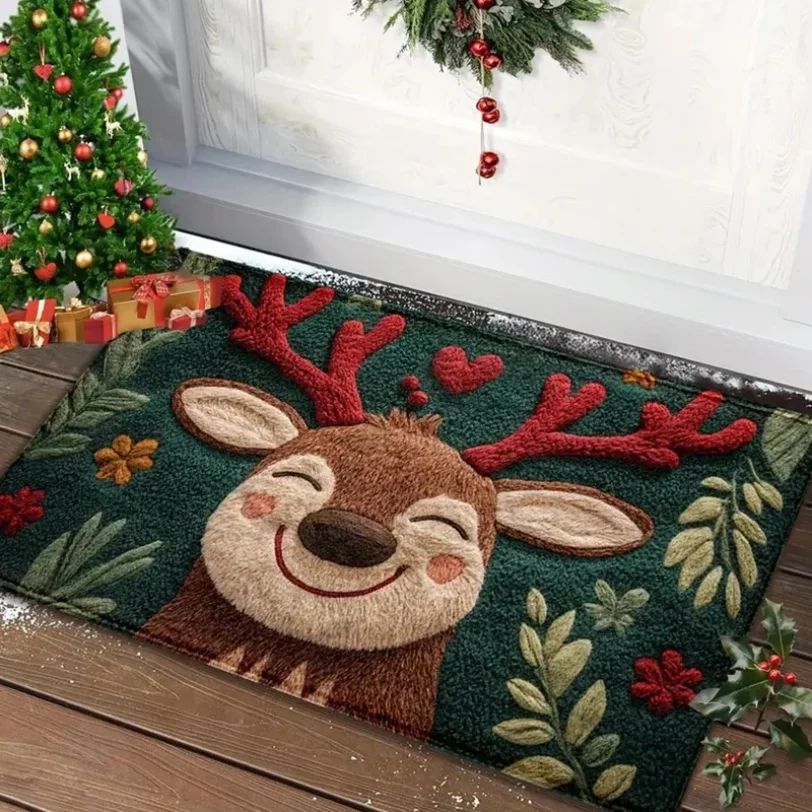 

Christmas Door Mat Red Santa Claus Outdoor and indoor Gingerbread Man Carpet New Year 2026 Merry Christmas Home Decor Foot Mat