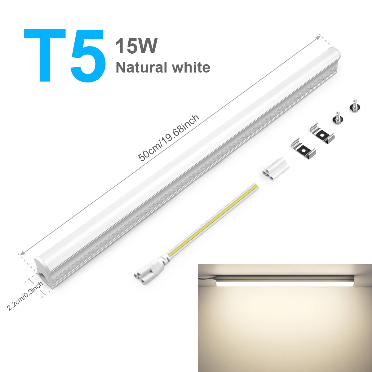 50CM T5 T8 Aluminium LED Licht Buis 15W 25W LED Lamp Buis 110V 220V voor Bureau Werkplaats Garage Magazijn Keukenkast Verlichting