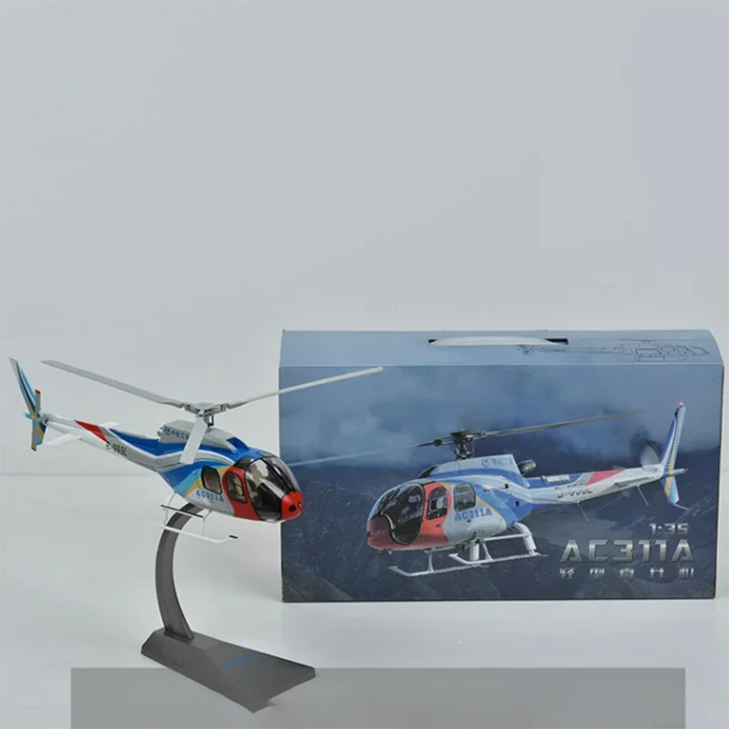 Helicóptero Miniatura Diecast Liga Modelo, Material Ecológico, Lembrança de Aeronaves, Coleções Brinquedos Presente para Meninos, Escala 1: 35, AC311