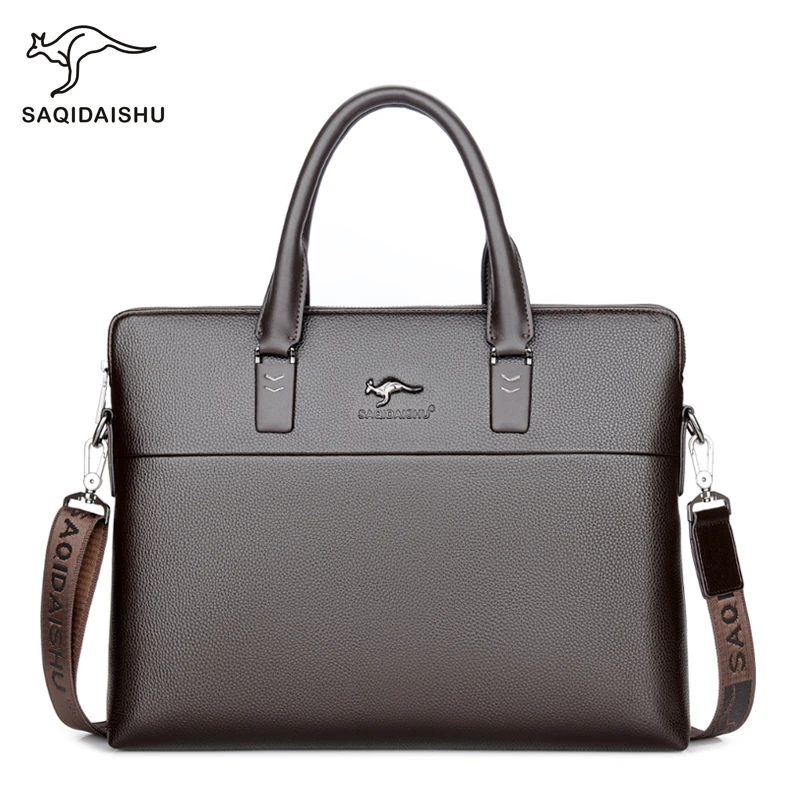 Men Leather Shoulder Bag Business For Man Famous Brand Crossbody Messenger Computer Bag Male Lawyer Luxury Handbags Bolso Hombre view 4