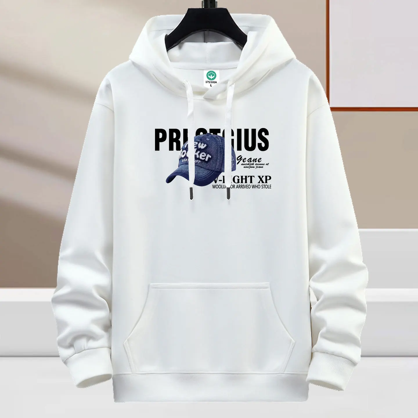 

Мужская толстовка с капюшоном на флисовой подкладке, свободного кроя, повседневная, универсальная, осенняя, молодежная, большого размера, утепленная, с капюшоном, куртка-пальто