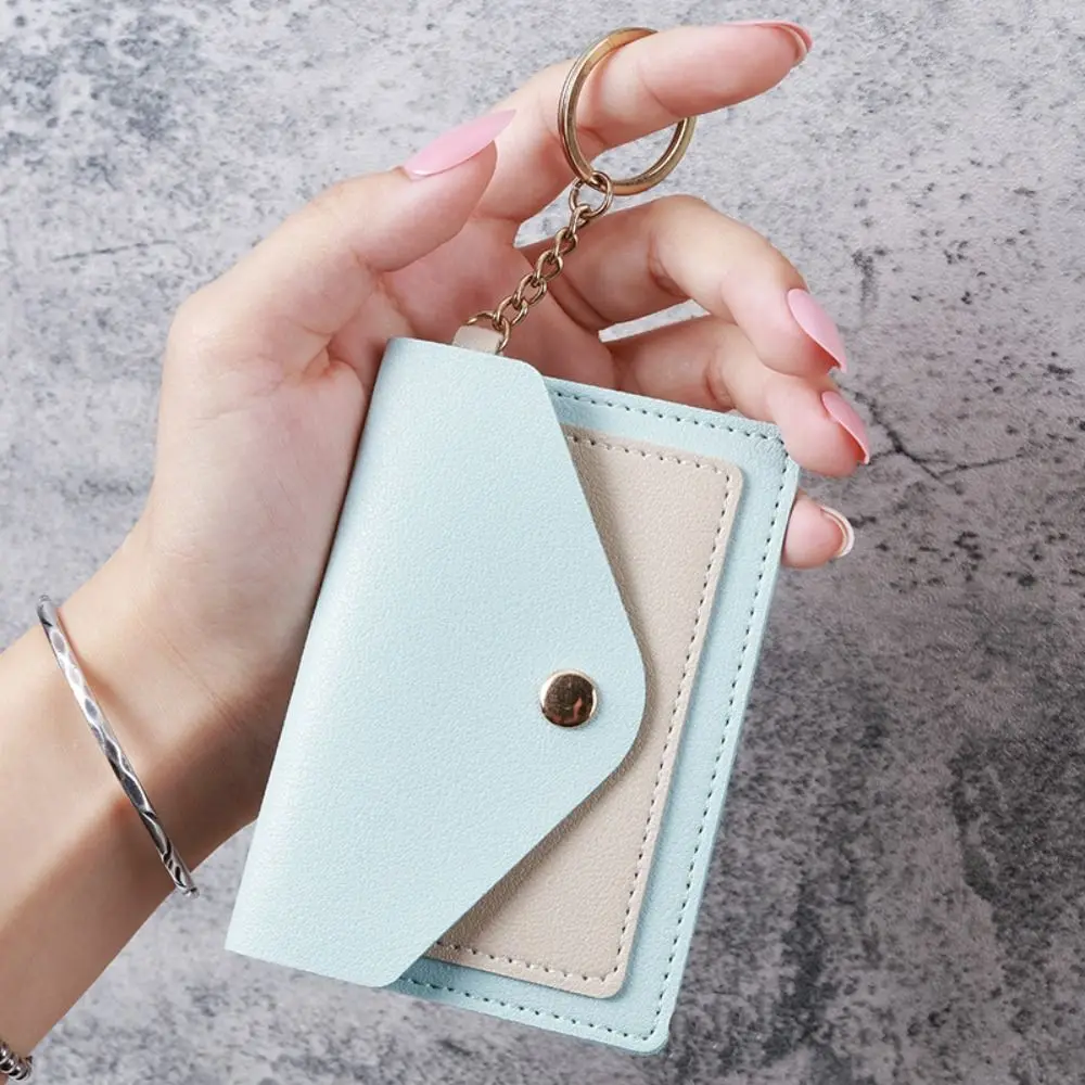 

New Slim Short Wallet Leather Candy Color Coin Purse Short Purse Women Girls