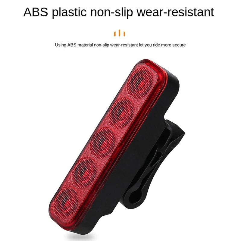 Fietsachterlicht LED Multi-Mode Opladen Mountainbike Achterlicht met hoge helderheid Fietsuitrusting