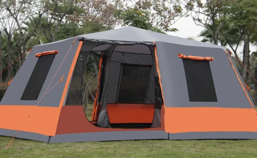 L # 2 Room 1 Living Room Large Luxury Family 8 Person Outdoor Camping Manufacture Tents