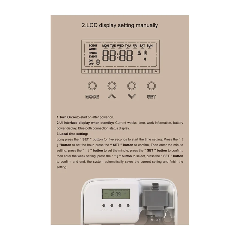 

Battery Waterless Essential Oil Diffuser Wall Hanging Home Aromatic Fragrance Device Automatic Air Freshener For Hotel Durable-A