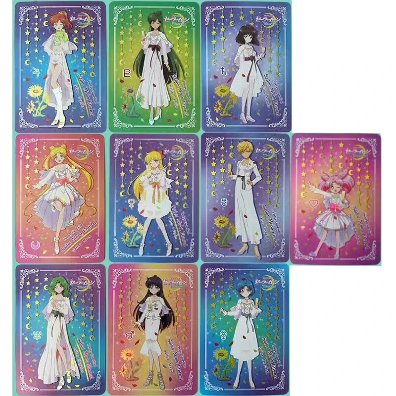Sailor Moon collectible cards games for boys toys table games birthday gifts DIY anime Makomo Sailor Moon premium flash cards