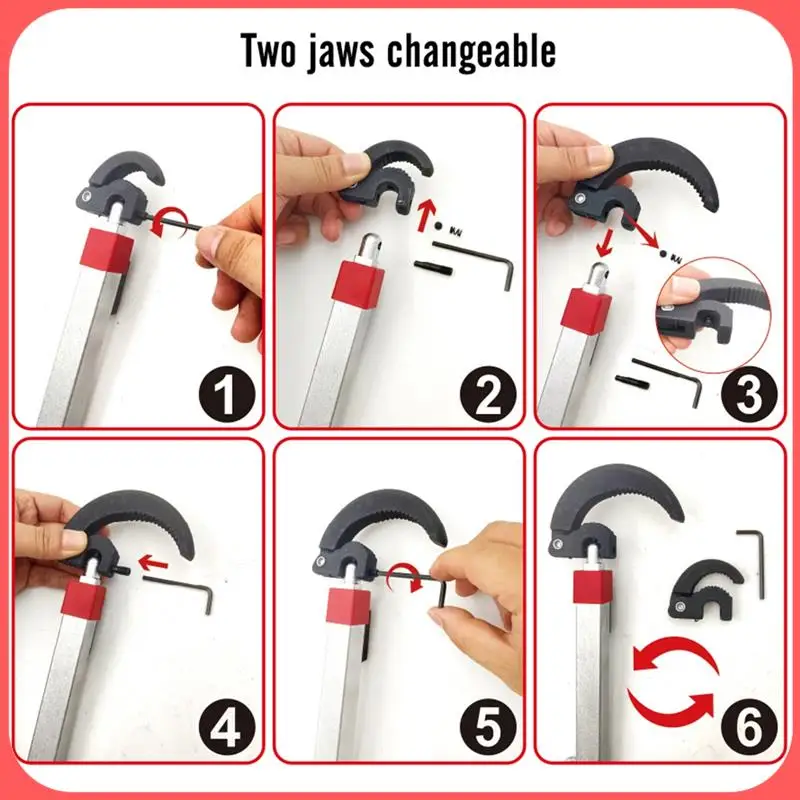 

AA89-Telescoping Basin Wrench,1-1/4In To 2-1/2In Jaw Capacity And 10To 17In Extendable Handle,Basin Wrench Sink Faucet Wrench