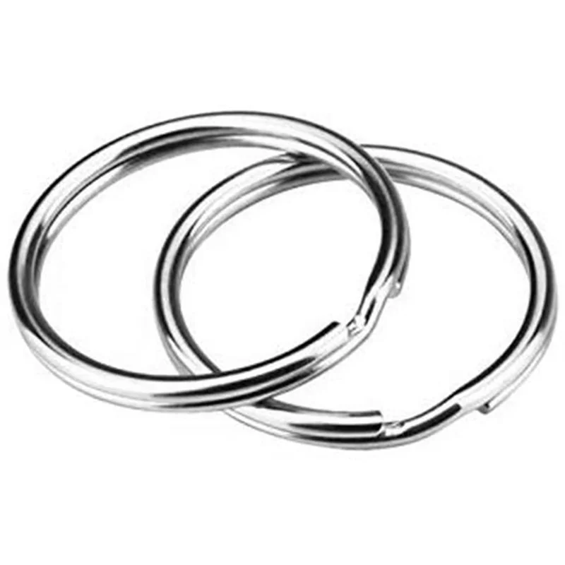 

A63K-300PCS, 1 Inch Key Ring Open Key Ring Metal Key Ring Flat Ring For Household Car Keychain