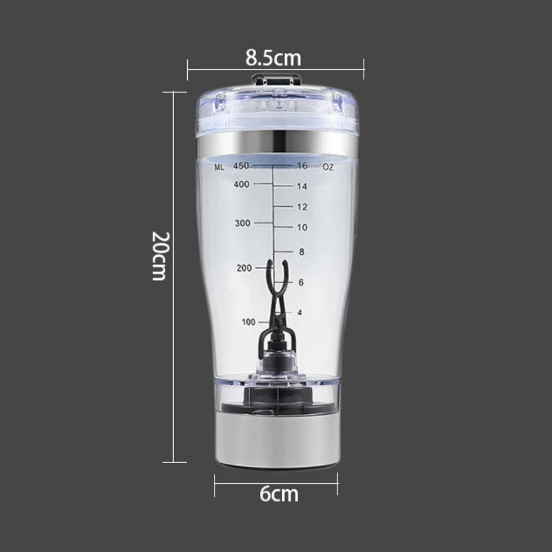 600ml Electric Protein Shake Stirrer USB Shake Bottle Milk Coffee Blender Kettle Sports And Fitness Charging Electric Shaker Cup