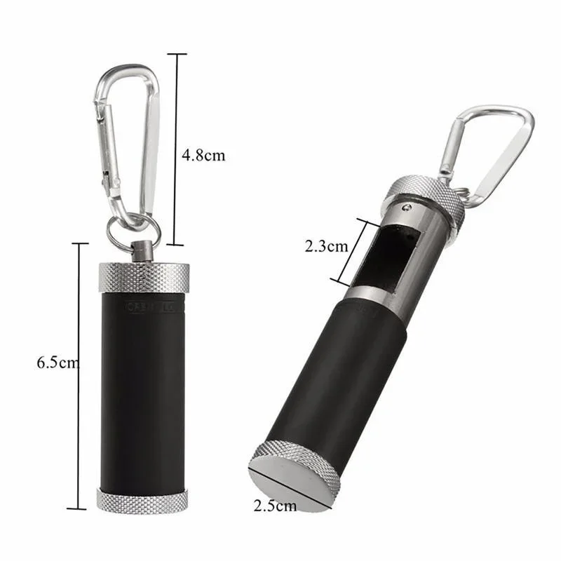 Practical 2026 New Portable Mini Metal Ashtray Cylindrical Pocket Ash Container Keyring Key Chain Outdoor EDC Gadgets