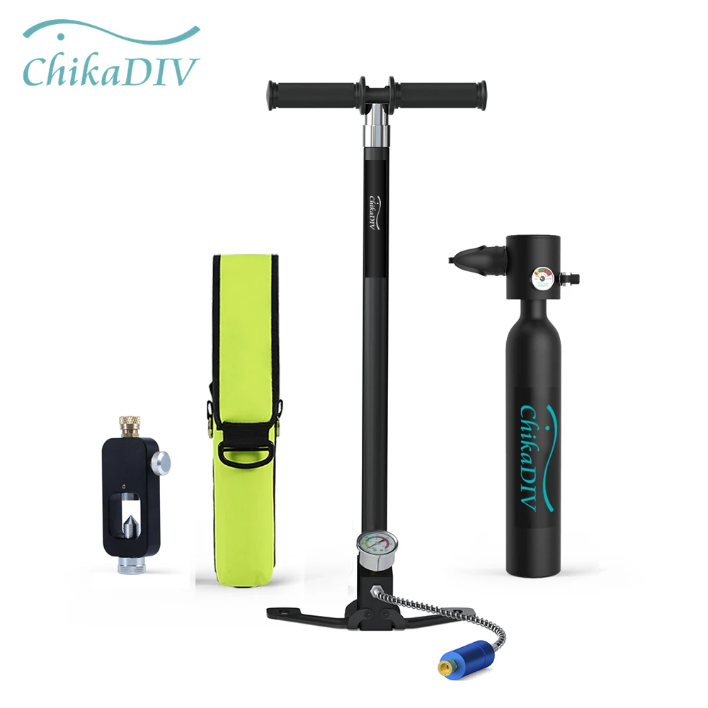 Chikadiv 0.5L Mini Scuba Tank Oxygen Cylinder Scuba Diving Snorkel Equipment Diving Accessories Snorkeling Set Smaco