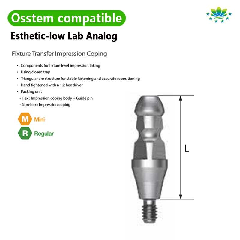 Dental Implant Closed Tray Pick up Coping Direct Replacement for Osstem System CNC Machined Fixture Transfer OEM ODM in Stock